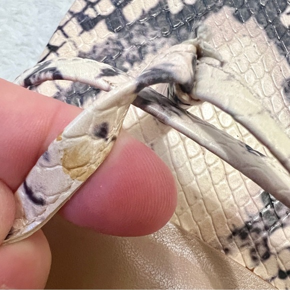 Steve Madden Ryee Python Printed Lace-Up Sandal - Size 6 - Picture 13 of 14